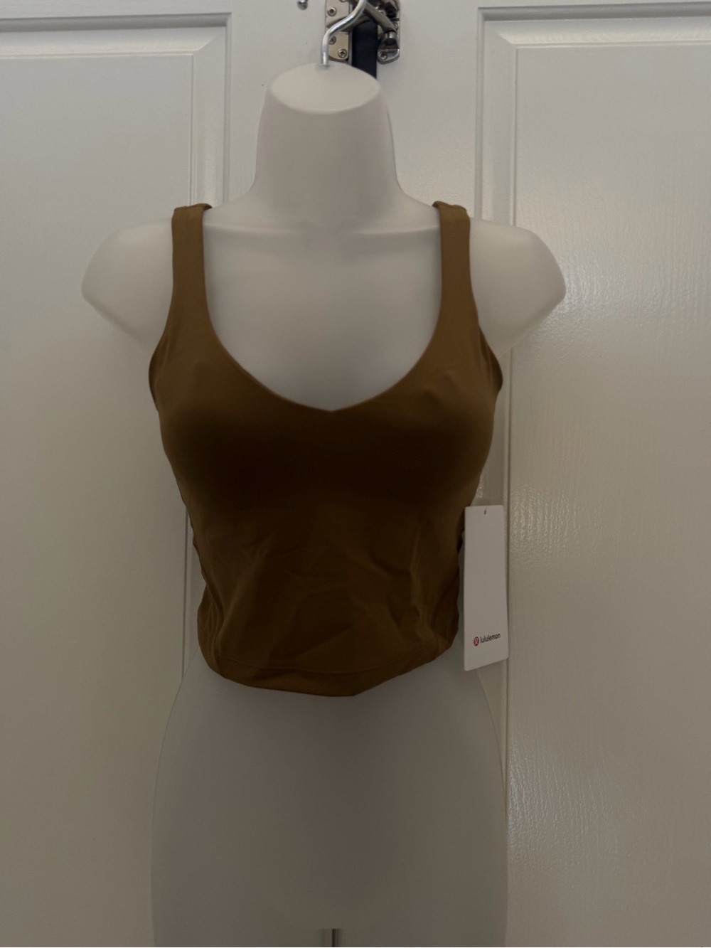 Lululemon Align Brown Scoop Neck Cropped Tank Top Sz 2